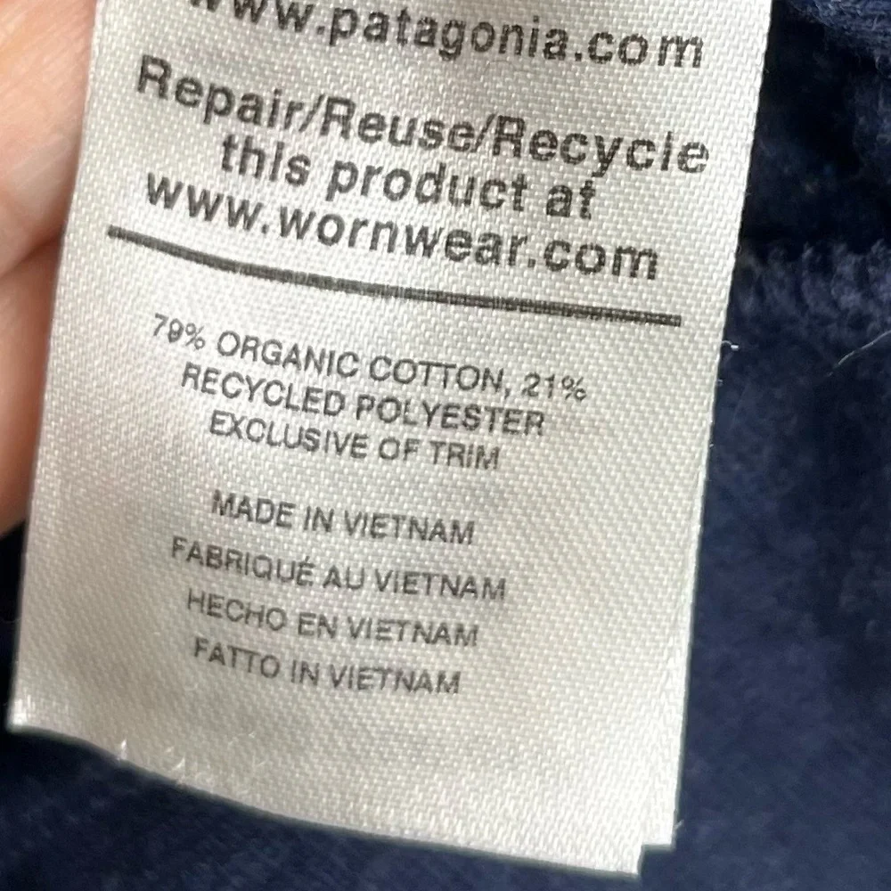 PATAGONIA QUILT SNAP-T PULLOVER Sweatshirt Navy Blue Size XS Classic Unisex